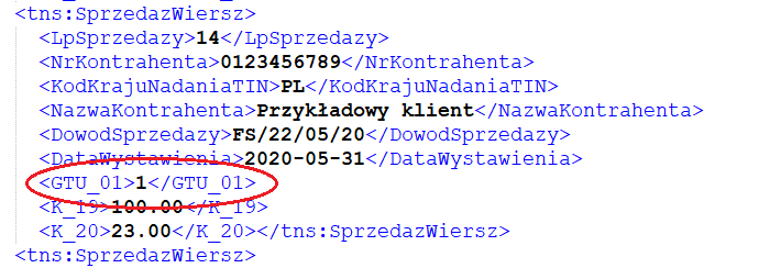 jpk mf Oznaczenie dotyczące dostawy i świadczenia usług wzorcowy plik jpk_v7 dla oznaczen dotyczących dostaw i świadczenia usług