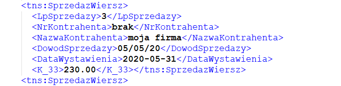 jpk mf wzorcowy plik jpk_vt dla spisu z natury