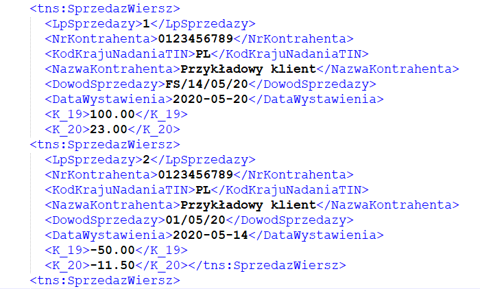 jpk korekta sprzedaży jpk v7 - korekta sprzedaży krajowej