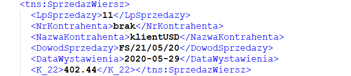 jpk mf wzorcowy plik jpk_vt dla ExportuTowarow