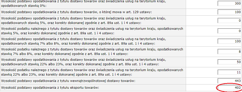 jpk mf jpk v7 - Export Towarów deklaracja jpk_v7