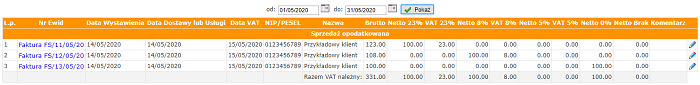 jpk mf jpk v7 - sprzedaż krajowa