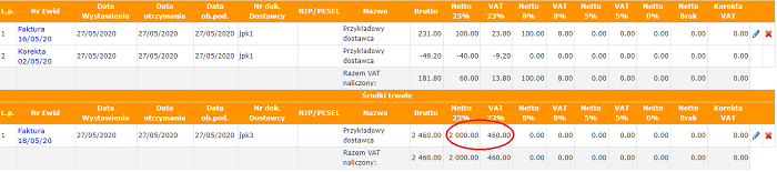 jpk mf jpk v7 - zakup krajowy rejestr vat